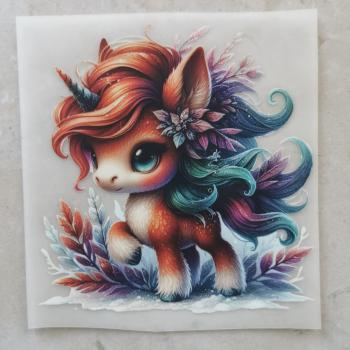 Bügelbild Frosteinhorn grün