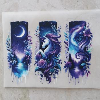 Bügelbild Unicorn purple Night
