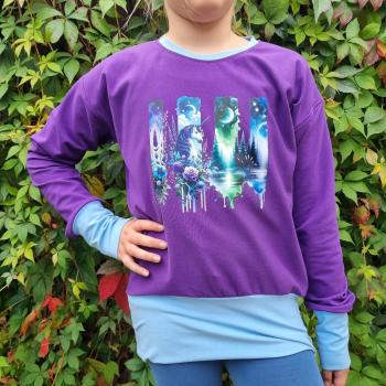 Preview: Bügelbild Einhorn in der Nacht