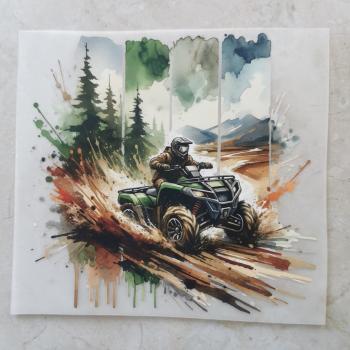 Bügelbild Quadfahrer
