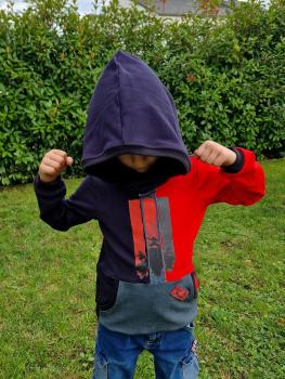 Bügelbild Ninja-Silhouetten