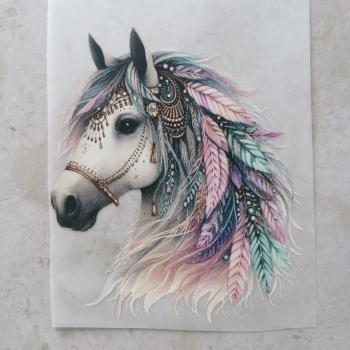 Bügelbild Boho-Pferd Schmuck