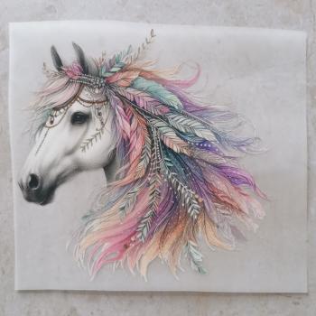Bügelbild Boho-Pferd bunt