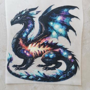 Bügelbild cracked Dragon hell