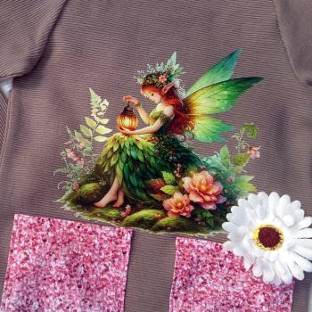 Preview: Bügelbild Waldelfe sitzend