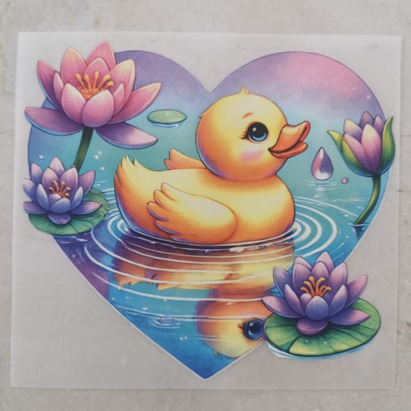 Bügelbild Regentag Entenherz
