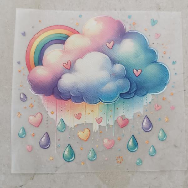 Bügelbild Regentag Wolken