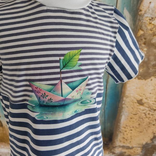 Bügelbild Regentag Papierboot