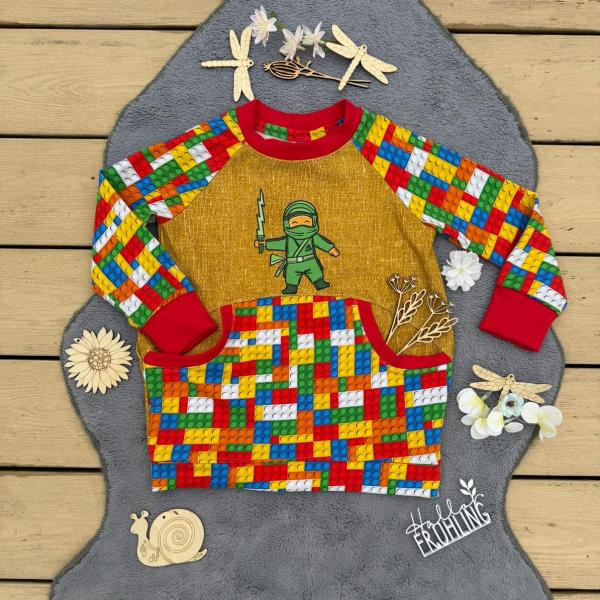 Bügelbild Ninjakämpfer grün