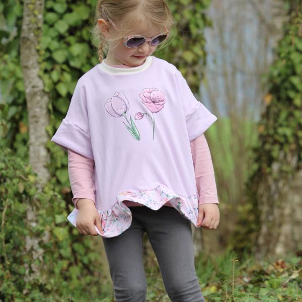 Bügelbild Blumenliebe rosa