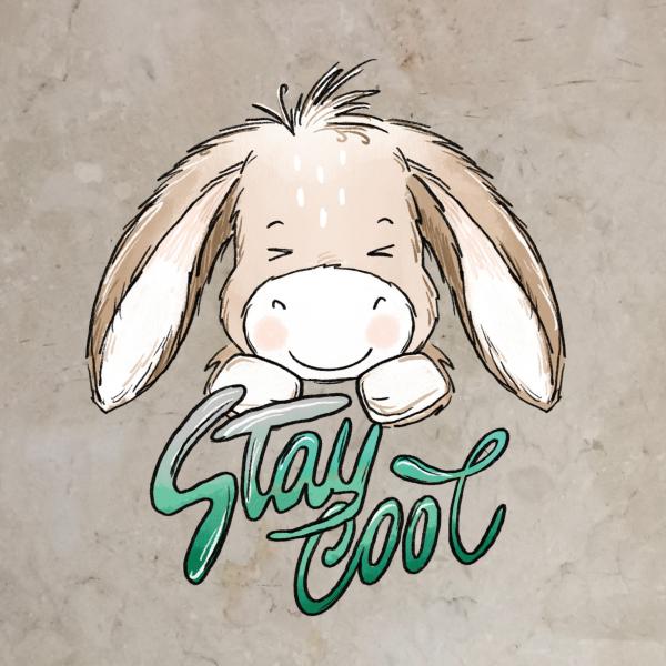 Bügelbild Eselliebe Stay cool