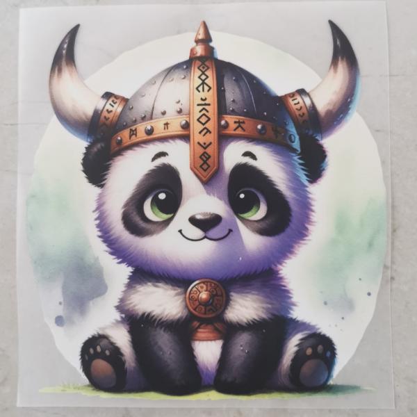 Bügelbild Wikinger-Panda