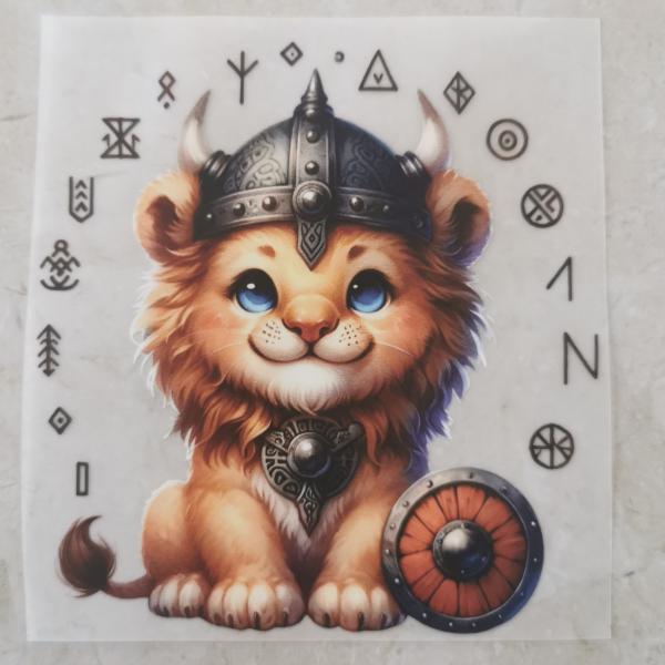 Bügelbild Wikinger-Löwe