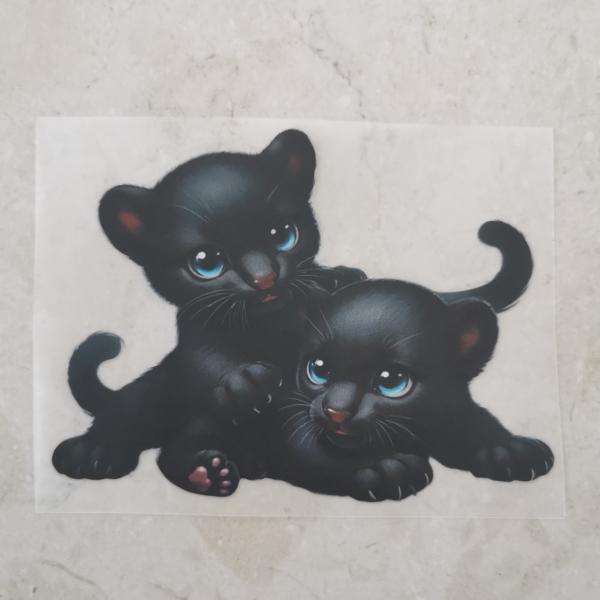 Bügelbild süßes Pantherduo