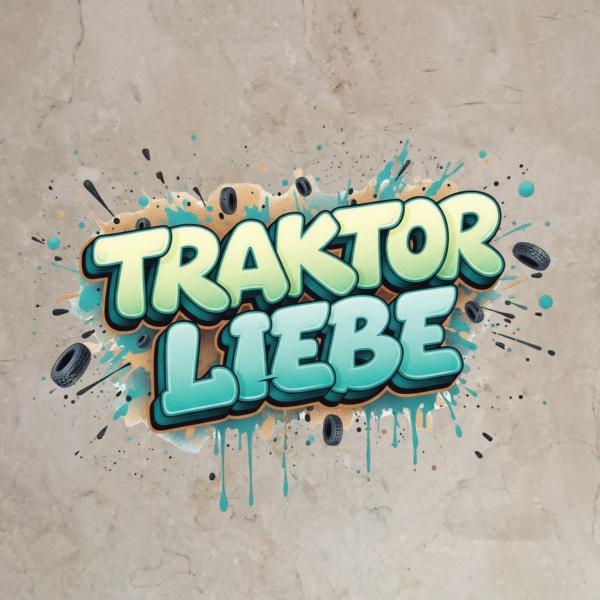 Bügelbild Schriftzug Traktorliebe