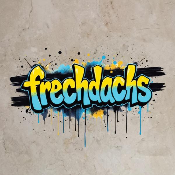 Bügelbild Schriftzug Frechdachs