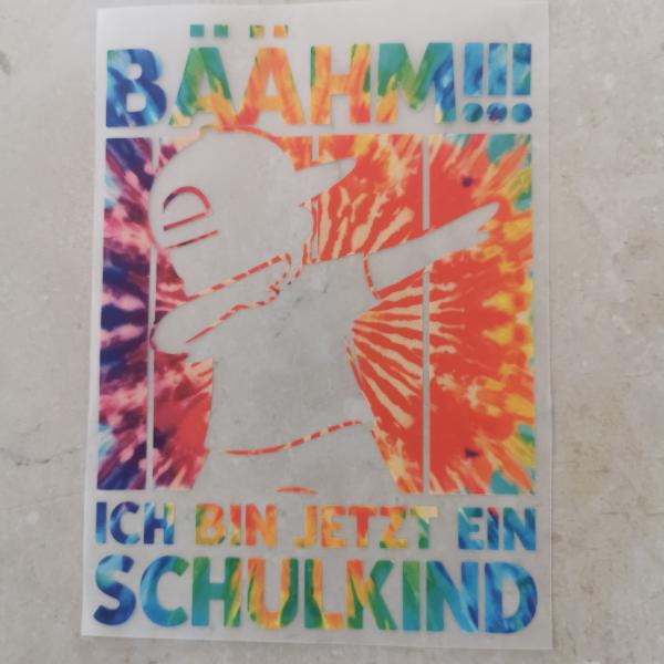 Bügelbild Bääähm Schulkind