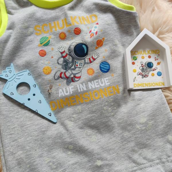 Bügelbild Schulkind neue Dimensionen
