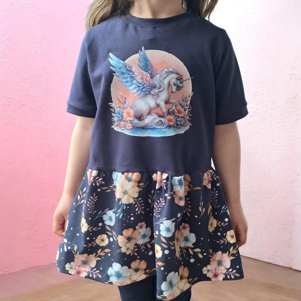 Bügelbild geflügeltes Einhorn dunkel