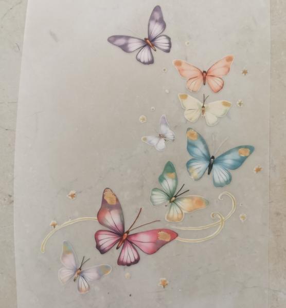 Bügelbild acht zauberhafte Schmetterlinge