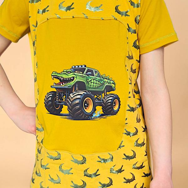 Bügelbild Monstertruck Krokodil