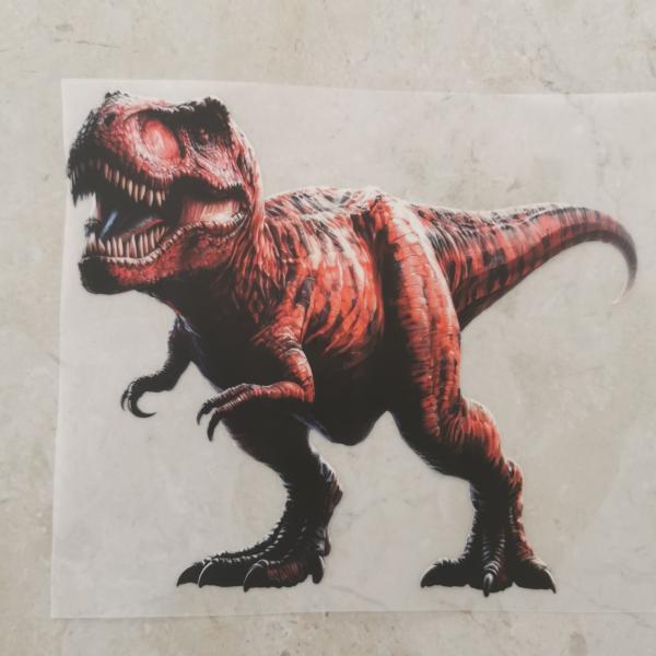 Bügelbild roter T-Rex