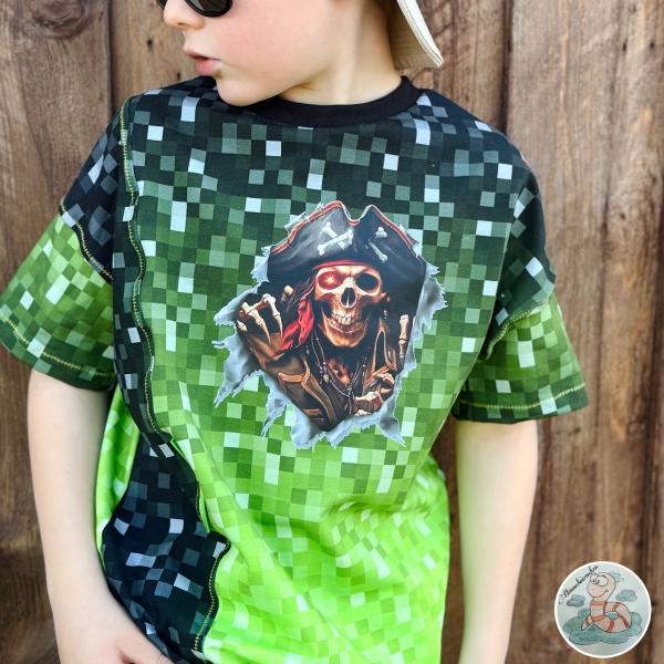 Bügelbild Piratenskull rotes Auge