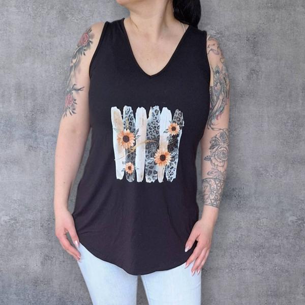 Bügelbild Leo-Sonnenblumen grau