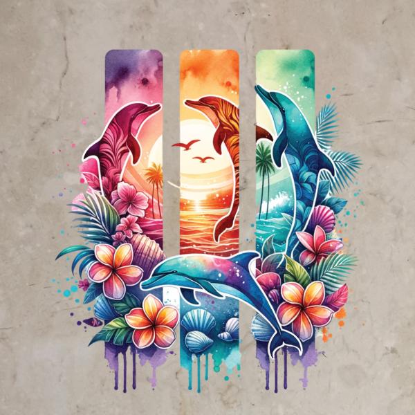 Bügelbild Delfinquartett