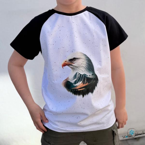 Bügelbild Adler Landschaft grün