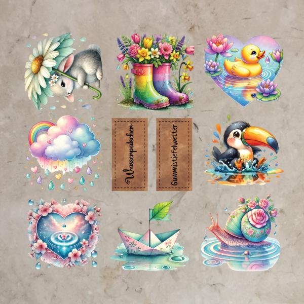 Bügelbild-Bundle Regentag