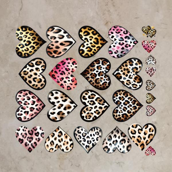 Bügelbild-Bundle Leo-Herzen