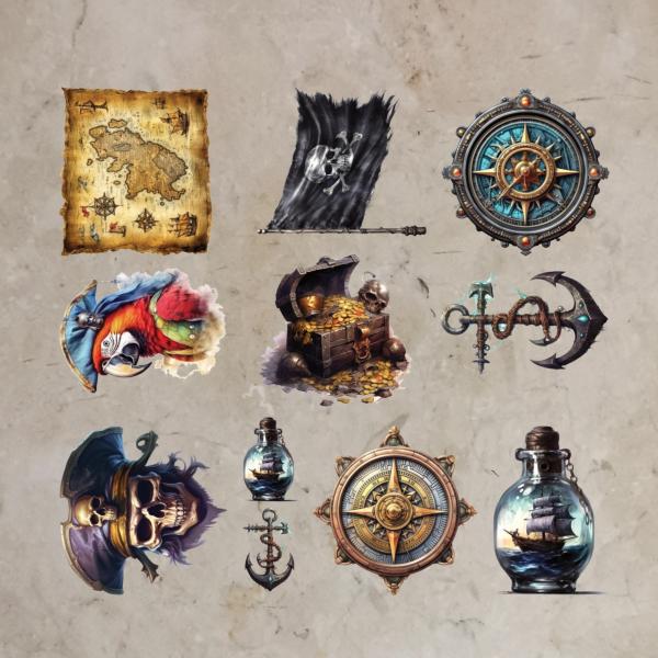 Bügelbild-Bundle Piraten