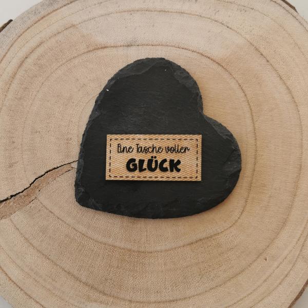 Label Tasche voller Glück