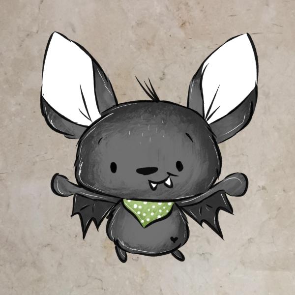 Bügelbild Fledermaus Herbstgeflüster