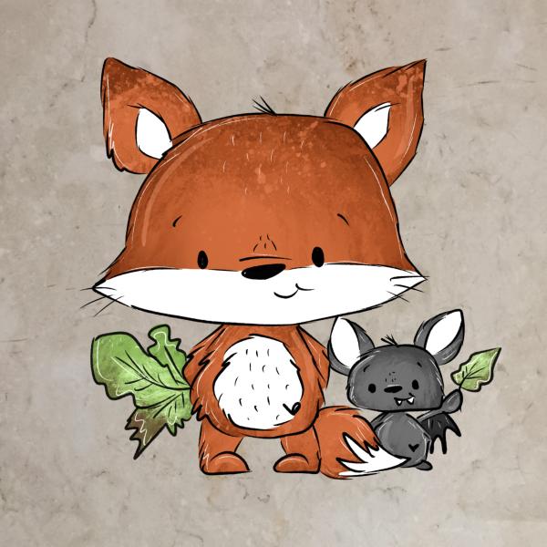 Bügelbild Fuchs Herbstgeflüster