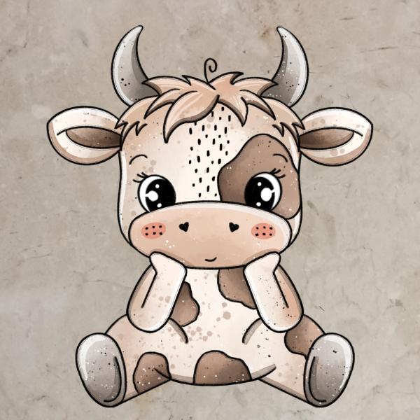 Bügelbild Schokokuh