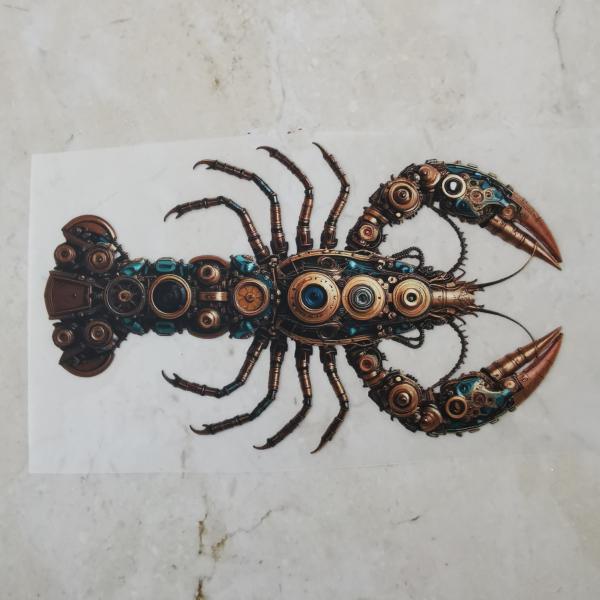 Bügelbild Meeres-Steampunk Hummer