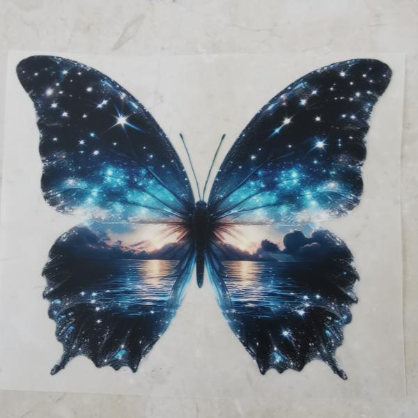Bügelbild Nachtschmetterling See