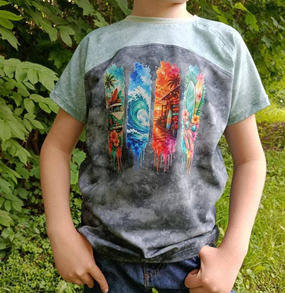 Bügelbild Surf-Motiv