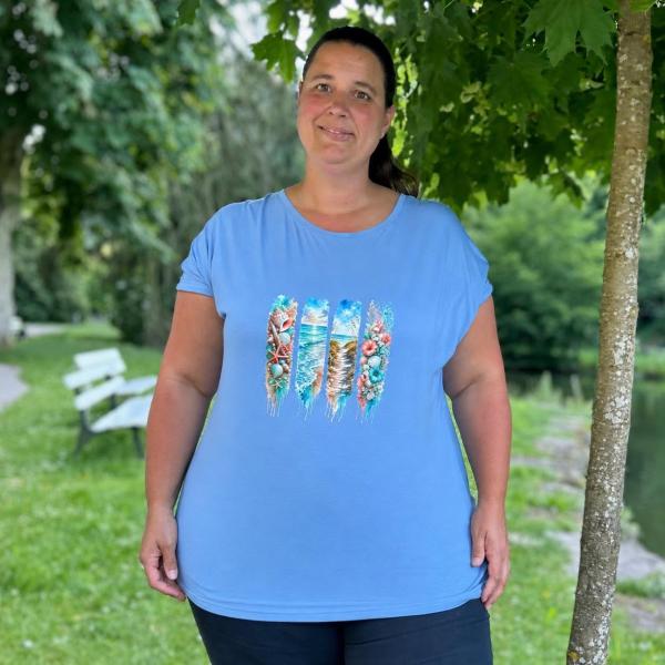 Bügelbild Muschel-Motiv