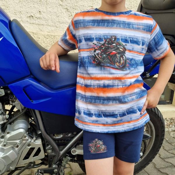 Bügelbild roter Biker