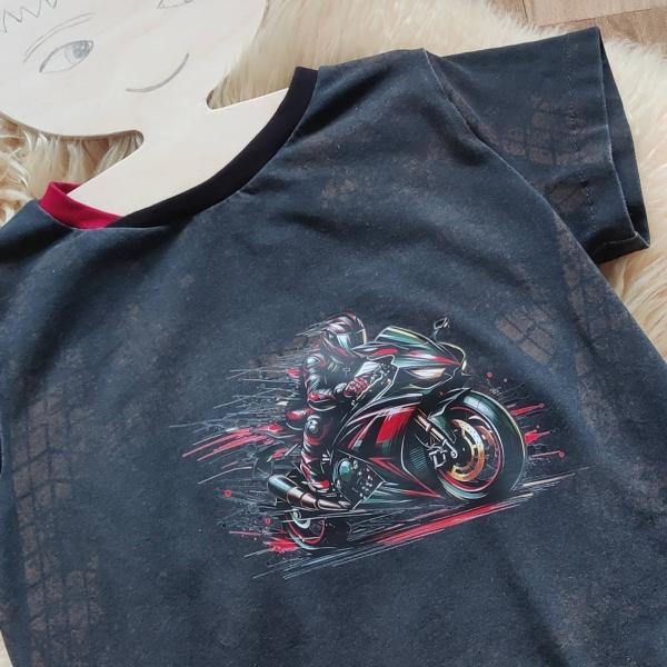 Bügelbild roter Biker