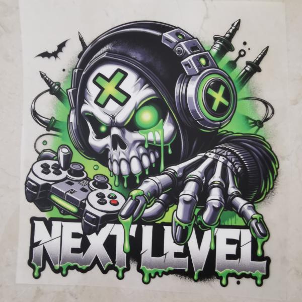 Bügelbild Gamer next Level