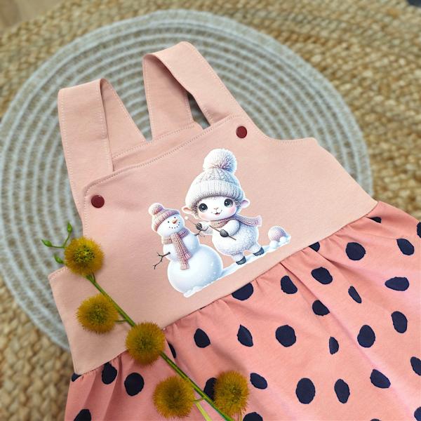 Bügelbild süßes Schaf Schneemann