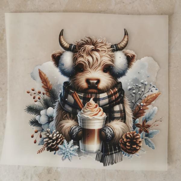 Bügelbild süße Winterkuh