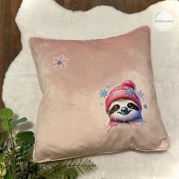 Bügelbild süßes Winterfaultier