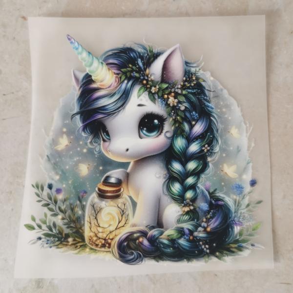 Bügelbild Glühwürmchenfreund buntes Horn