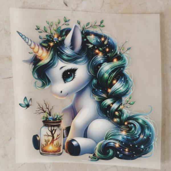 Bügelbild Glühwürmchenfreund gelbes Horn