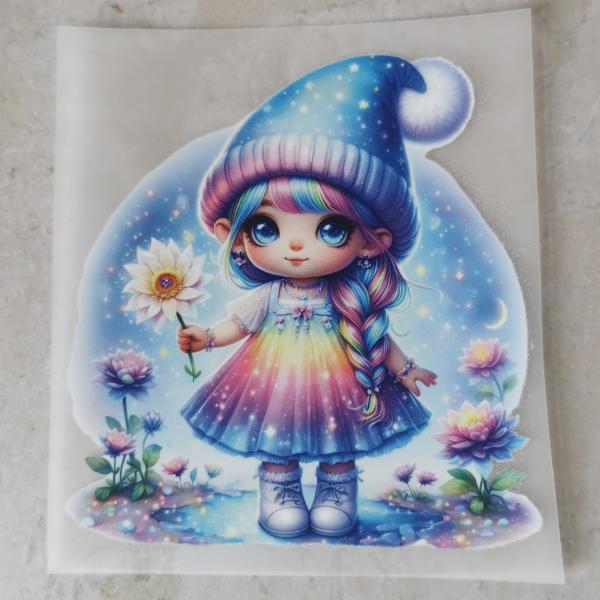 Bügelbild Regenbogenmädchen